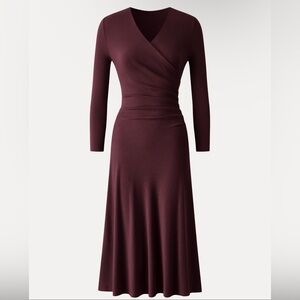 OGL LiteWarm
Slimming Surplice 3/4 Sleeve Midi Dress